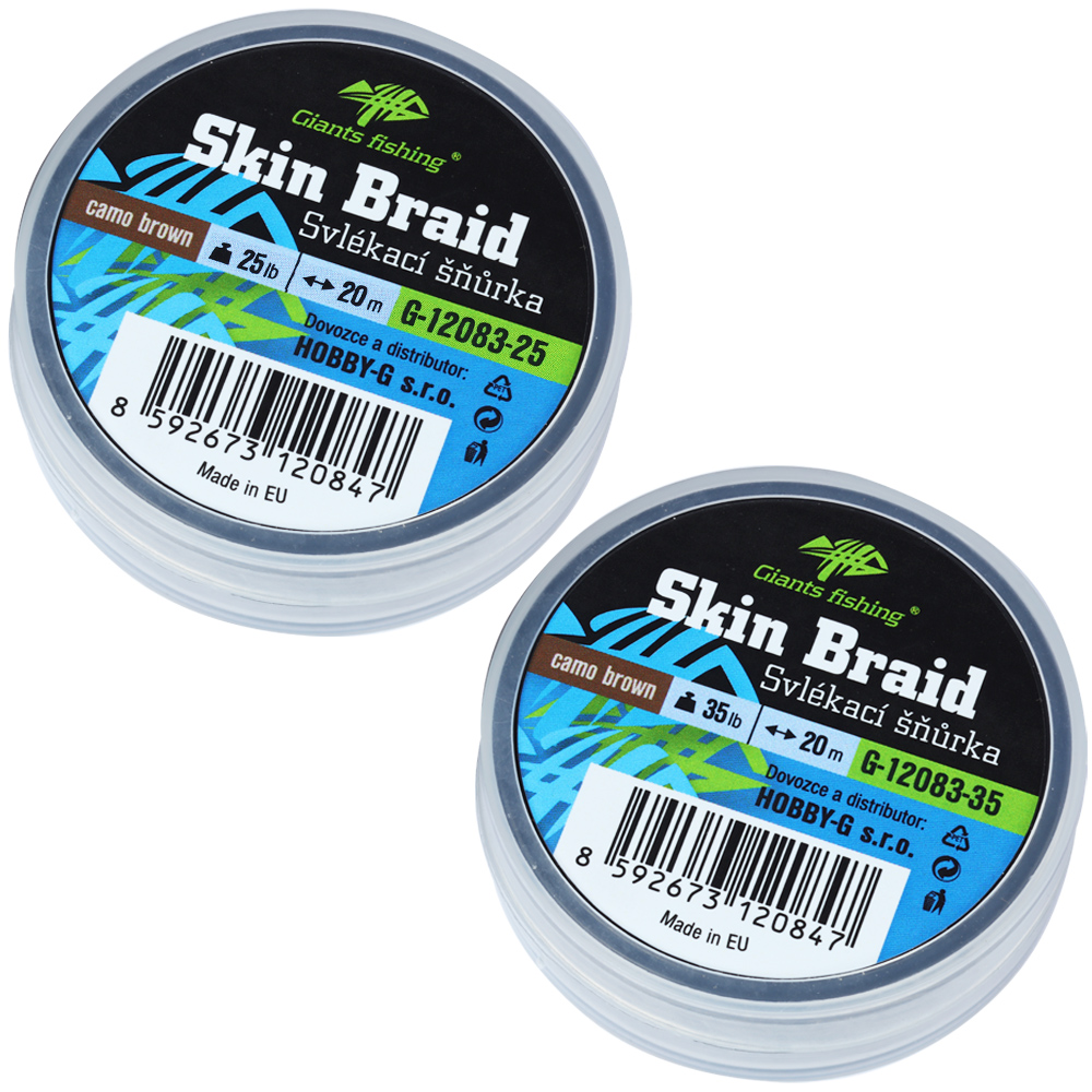 Giants fishing Svlékací šnůra Carp Line Skin Braid Camo brown, 20m