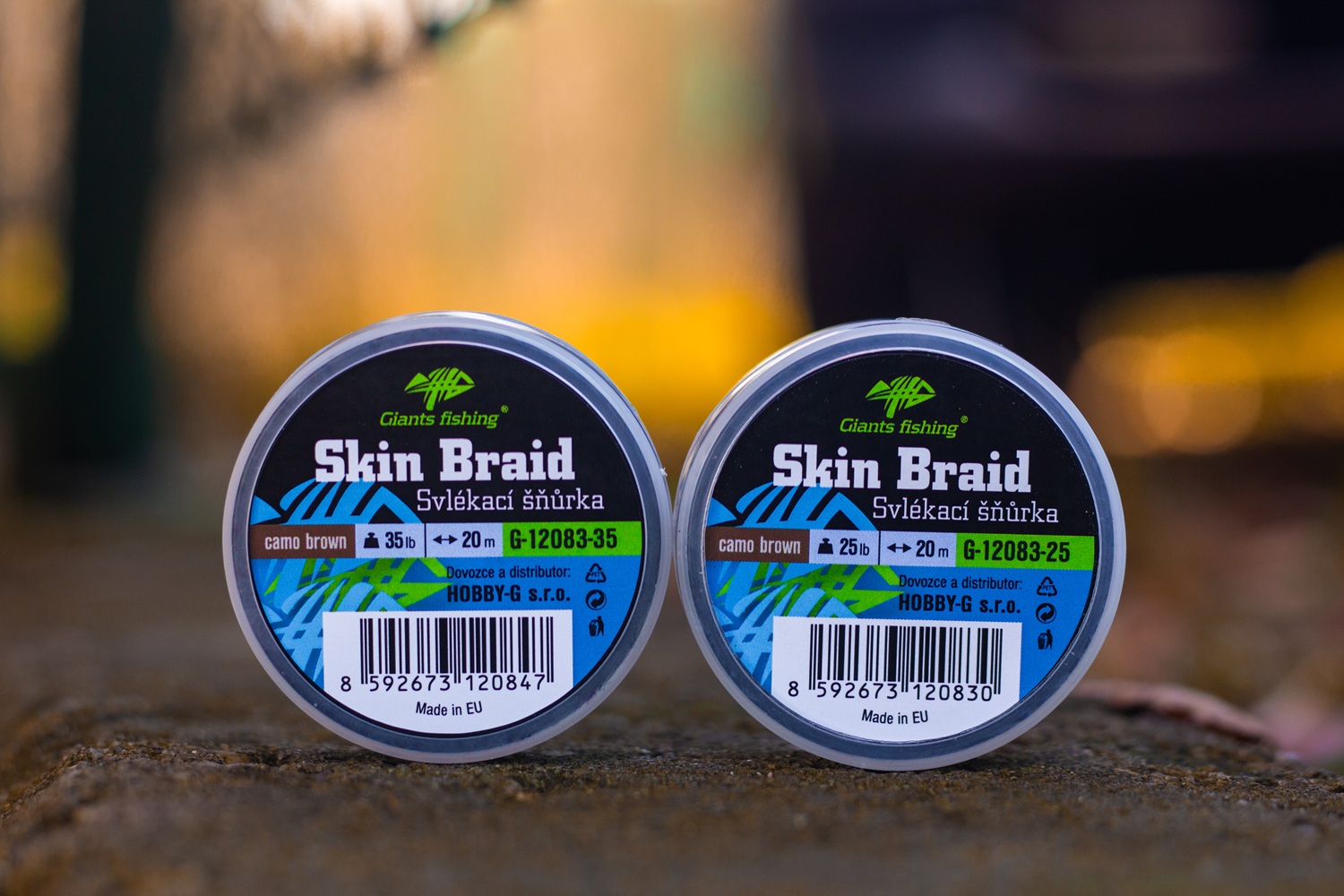 Giants fishing Svlékací šnůra Carp Line Skin Braid Camo brown, 20m