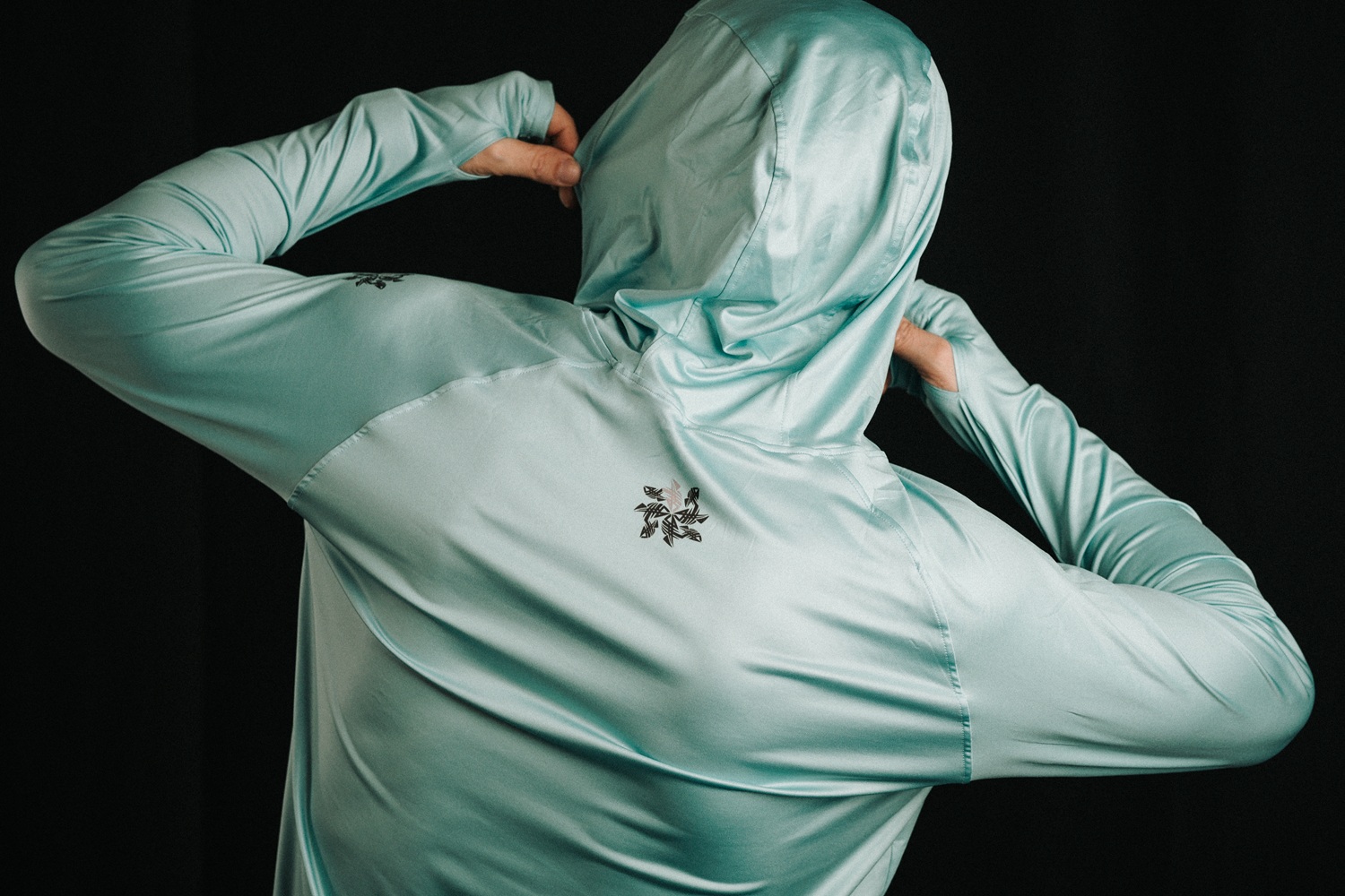 Giants fishing Funkční tričko s dlouhým rukávem UV50+Hoodie Blue