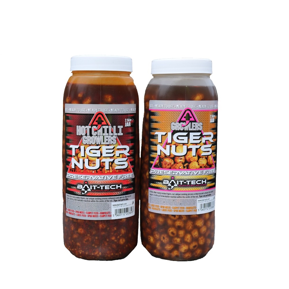Bait-Tech Tygří ořech Hot Chilli Growlers Tiger Nuts Jar 2,5lit