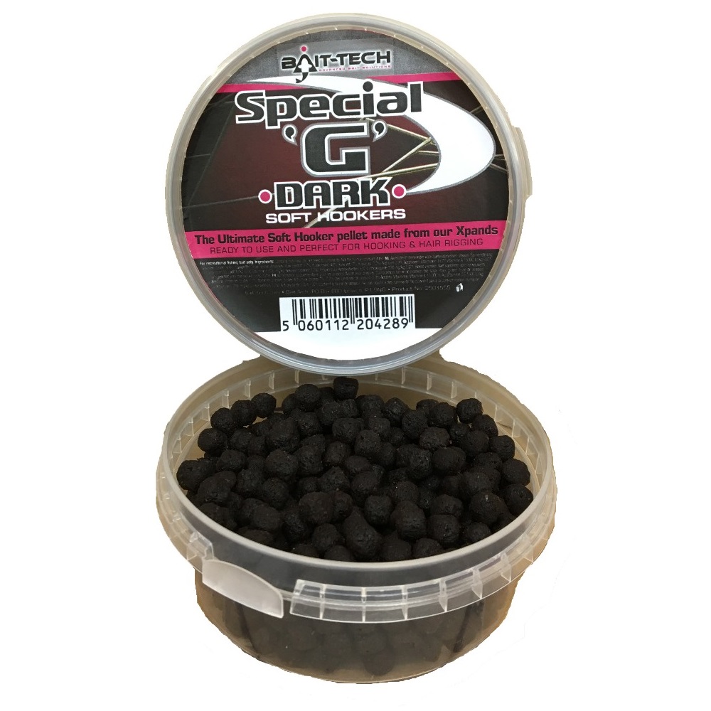 Bait-Tech Měkčené pelety Soft Hookers Special G Dark 90 g 