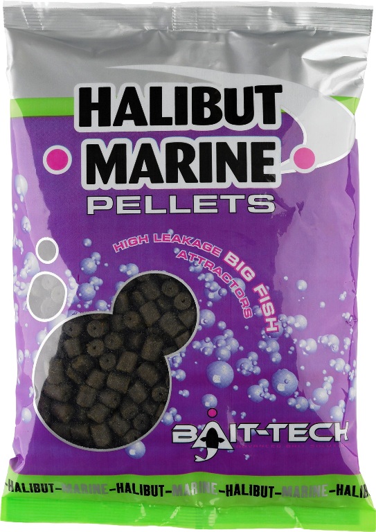 Bait-Tech Pelety bez dírek Halibut Marine 4mm, 900g