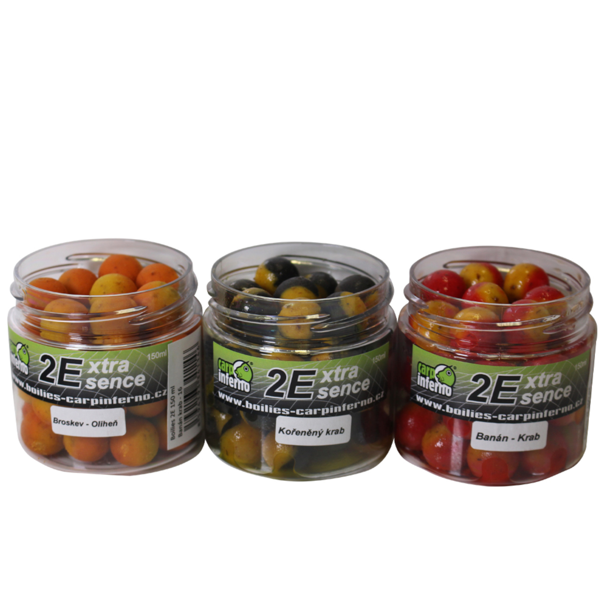 Boilies v dipu Carp Inferno 2E 150ml 16mm Kořeněný Krab