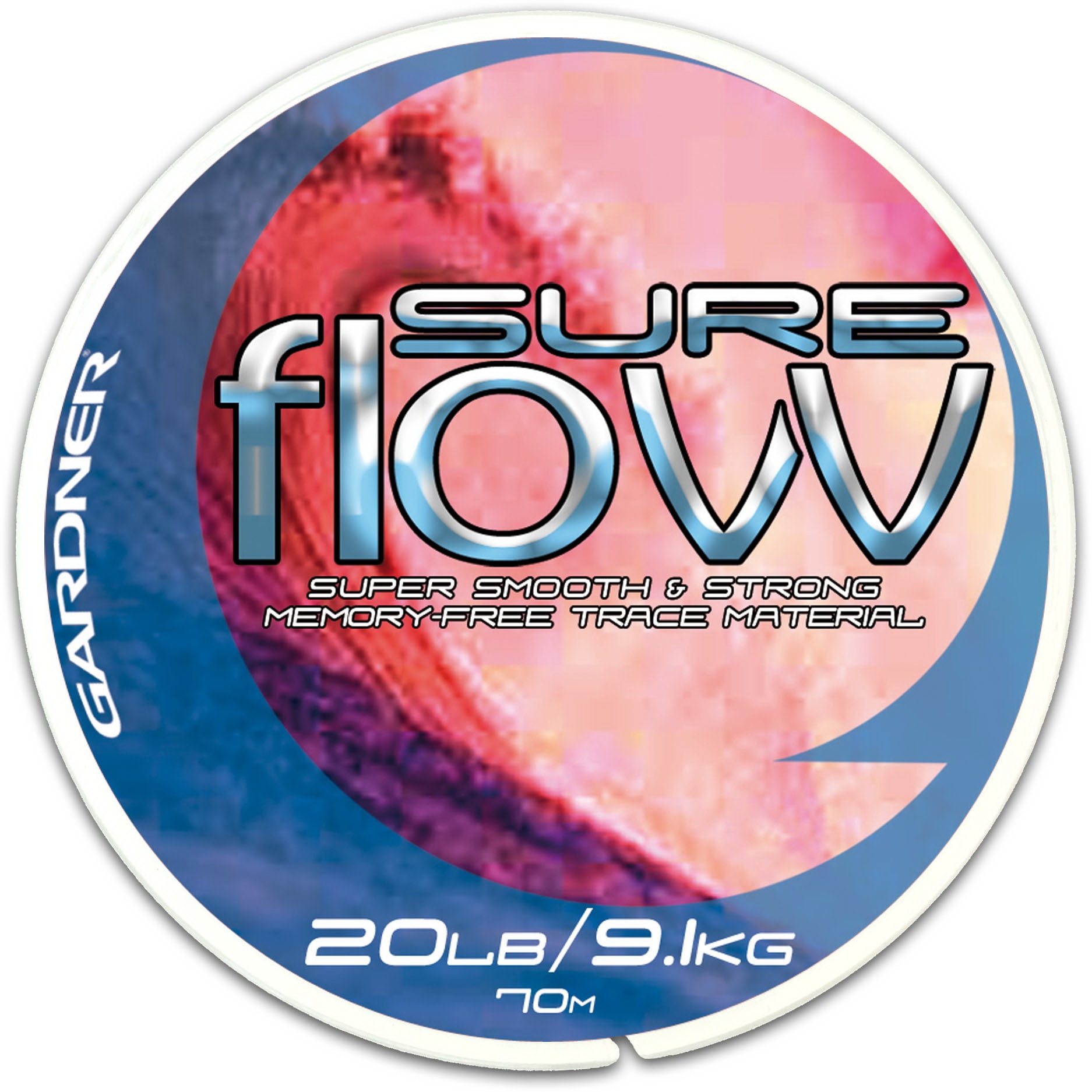 GARDNER Nadväzcový vlasec Sure Flow Clear - 70m/ 9,1kg (20lb)