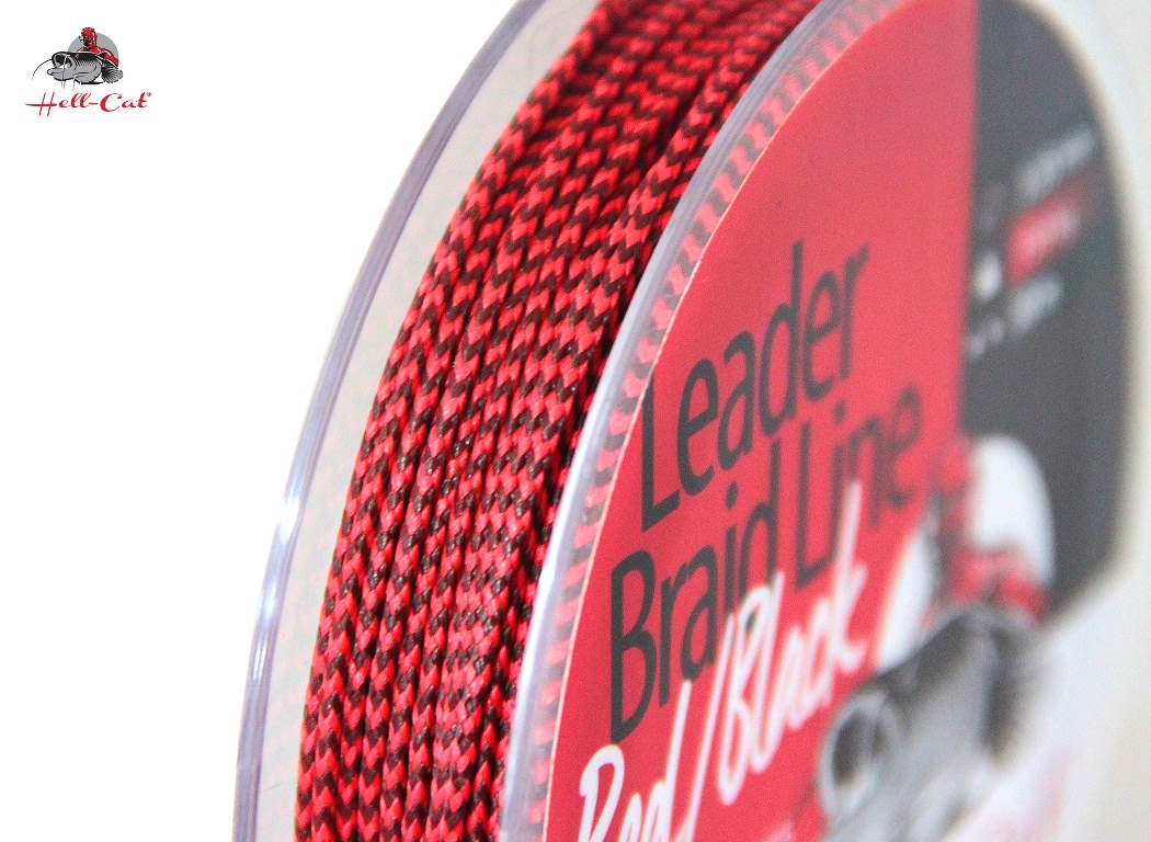 Splétaná šňůra Hell-Cat - Leader Braid Line Red/Black 20m