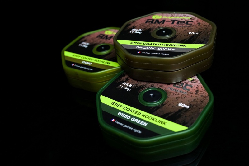 RIDGEMONKEY Šňúrka s pevným poťahom - RM-TEC Stiff Coated 35lb/20m