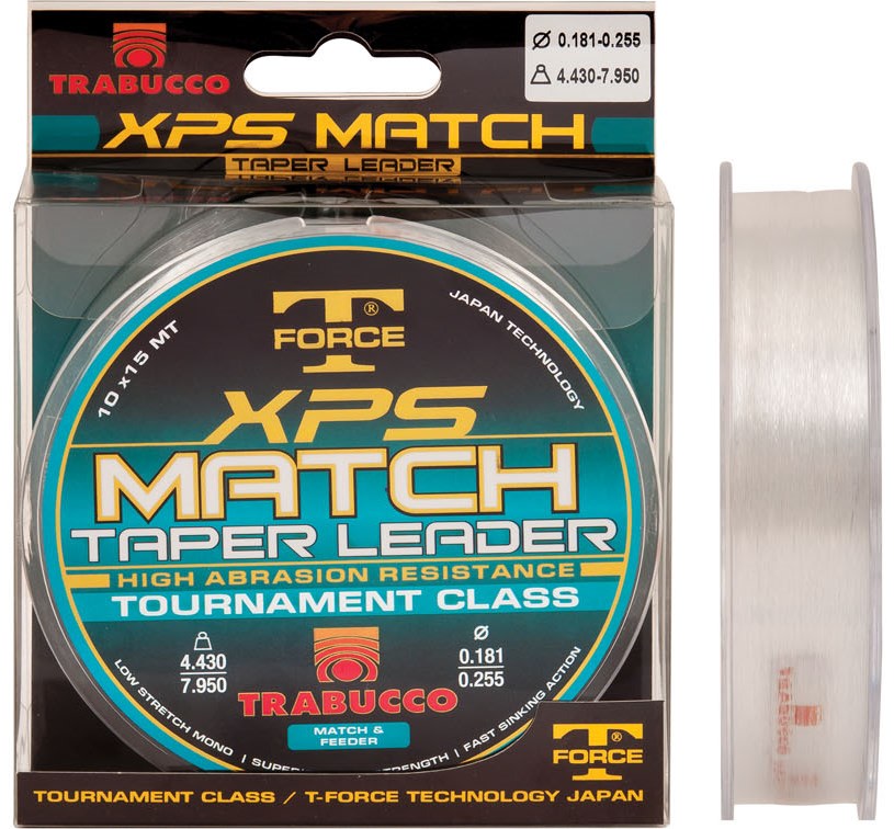 Trabucco Ujímaný vlasec TF XPS Match Taper Leader 10x15m
