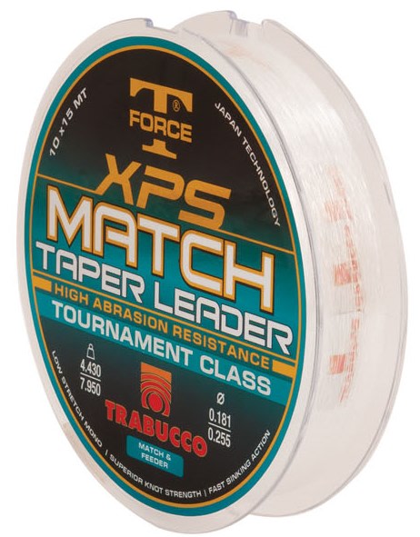 Trabucco Ujímaný vlasec TF XPS Match Taper Leader 10x15m