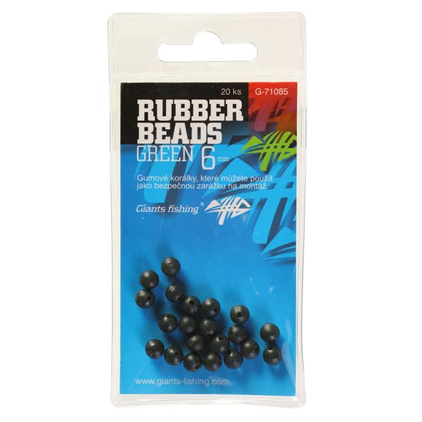 Gumiütköző golyó, Rubber Beads Transparent Green 4mm, 20db