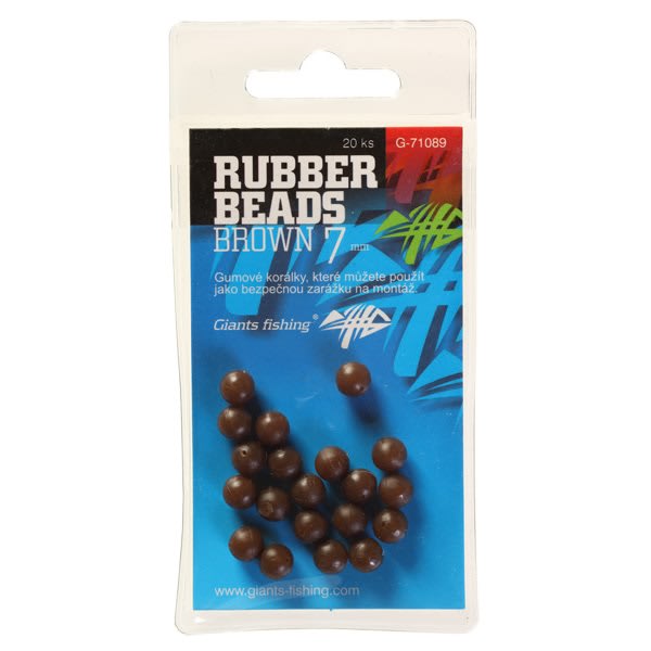 Gumiütköző golyó, Rubber Beads Transparent Brown 6mm, 20db