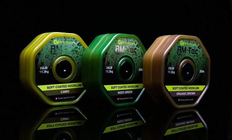 RidgeMonkey RM-TEC Soft Coated potahovaná šňůra 35lb/20m