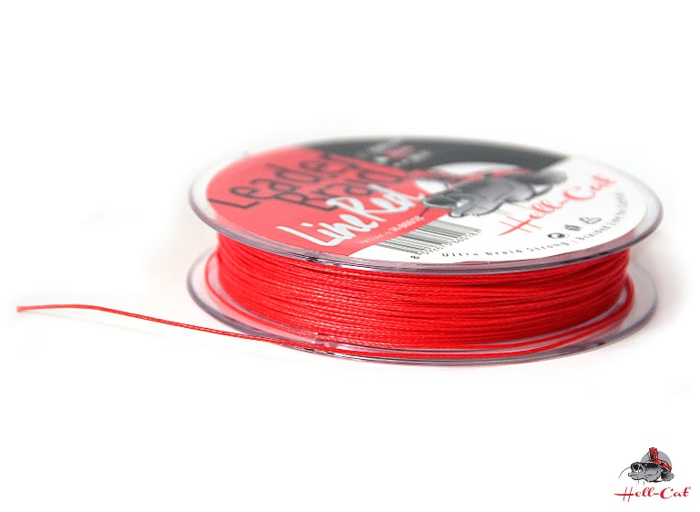 Hell-Cat Splétaná návazcová šňůra Leader Braid Line Red 20m