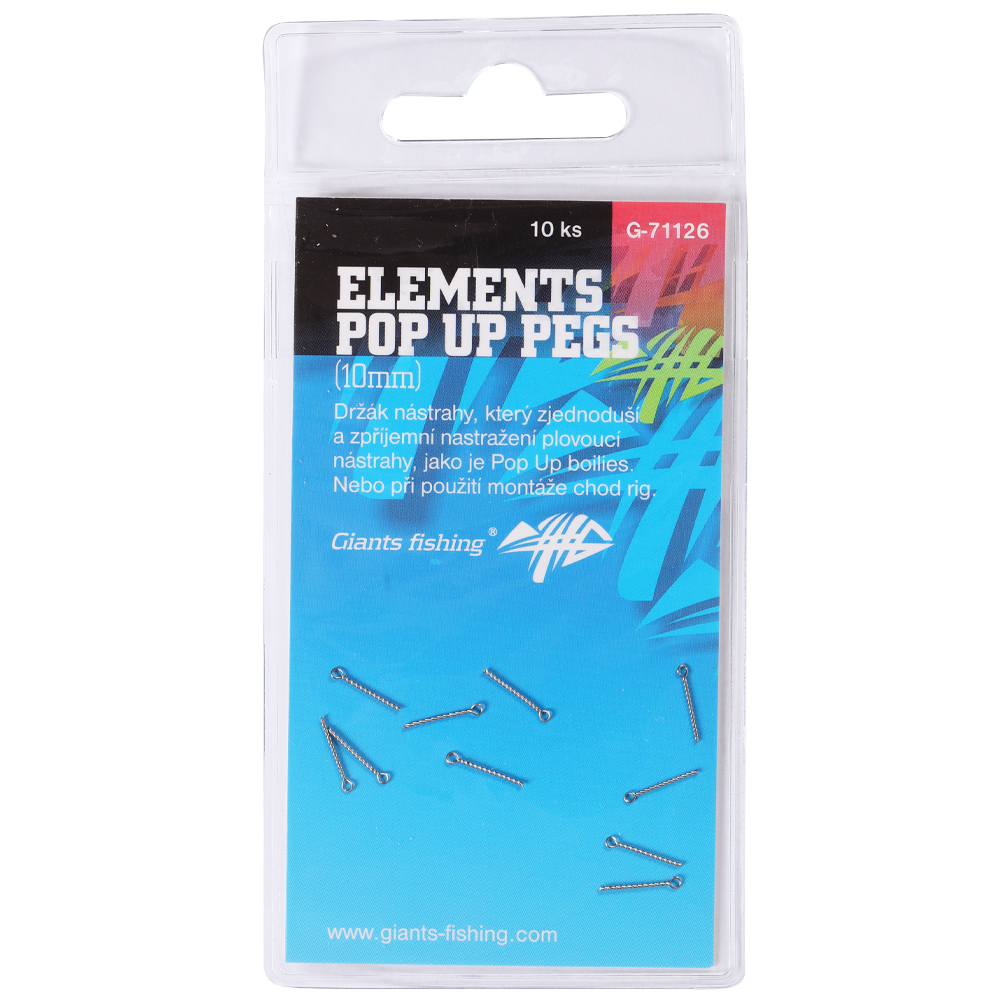GIANTS FISHING Kolíček s očkom Elements Pop Up Pegs - 10mm (10ks)