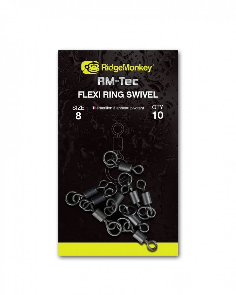 RIDGEMONKEY Obratlíky - Flexi Ring Swivel (10ks)