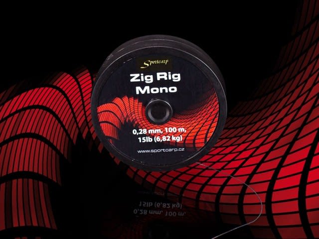 Sportcarp rybářský vlasec Zig Rig Mono 100 m 0,28 mm