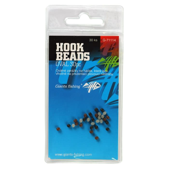 Gumi ütköző gyöngy Hook Beads Oval, 30db