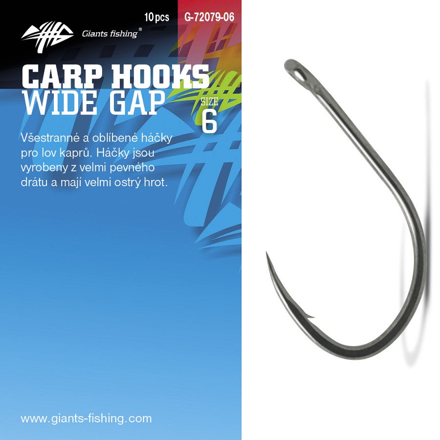 Hook with ring Wide Gap 10pcs, size 2