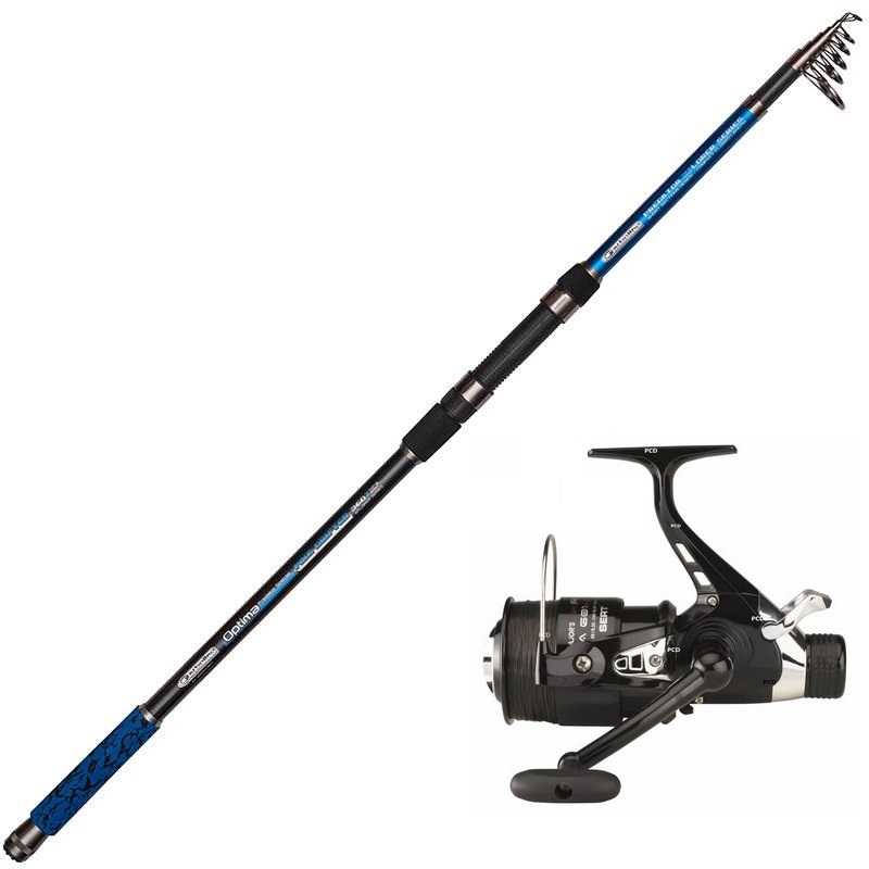 Garbolino Teleskopický prut Optima Pike Drifter 3,60 m (80-150 g), 7 dílný + naviják Aka HRS 601 FD