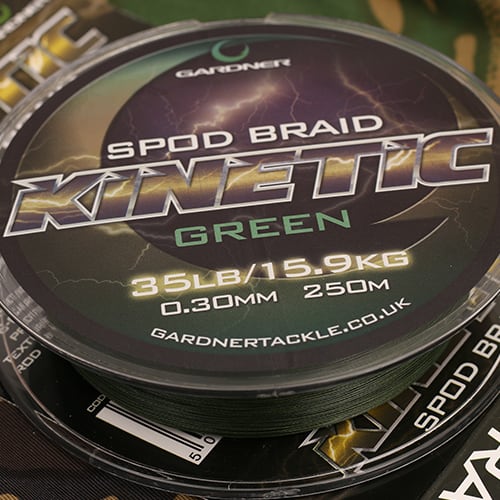 Gardner Splétaná šňůra Kinetic Spod Braid, 250m, 35lb (15.9kg) 0.30mm