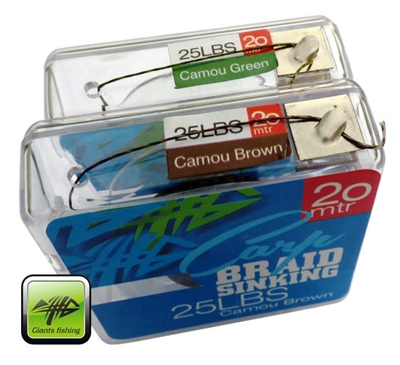 Giants fishing Návazcová šňůrka Carp Braid Sinking 25lbs/20m Camou Brown