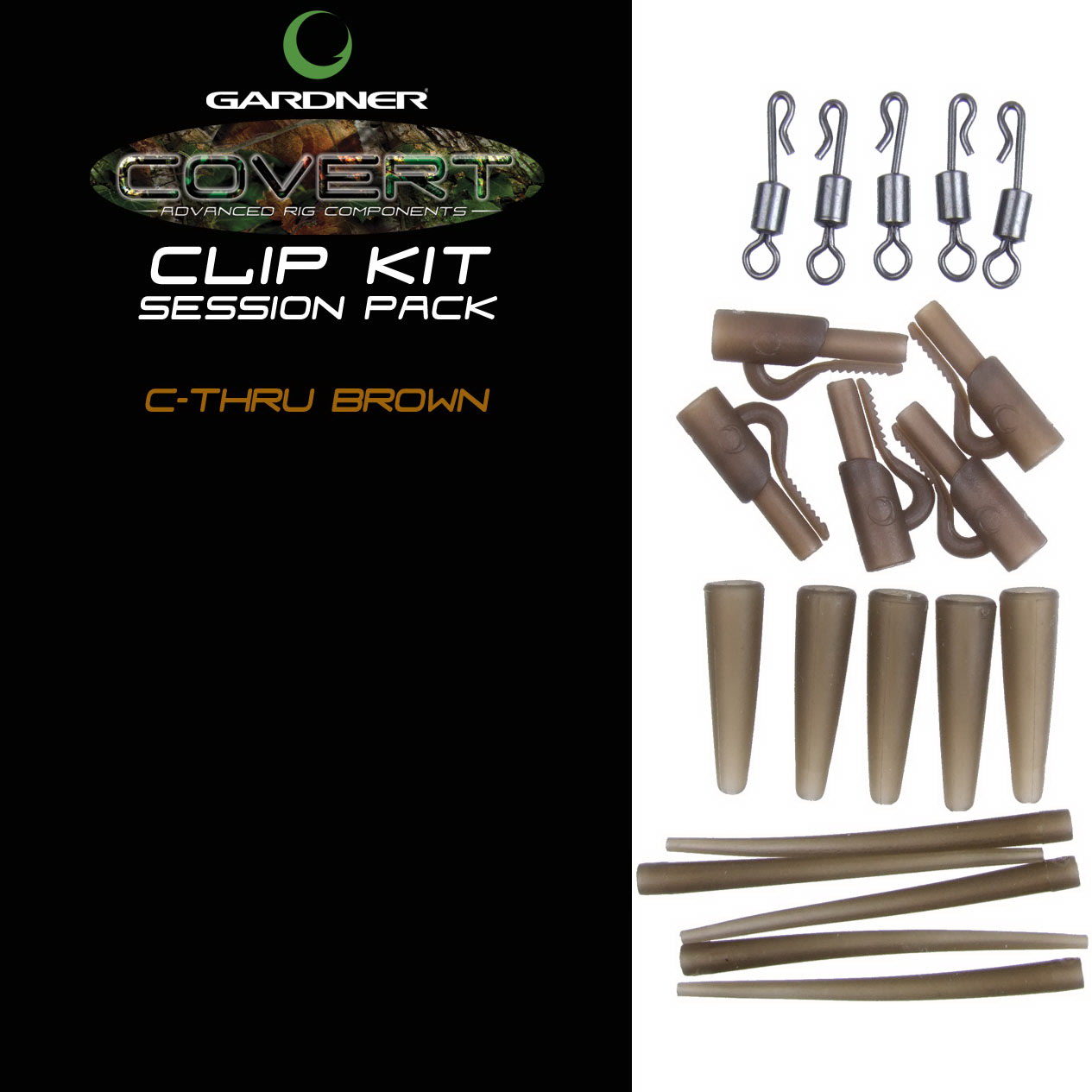 GARDNER Systém Covert Clip Kit C-Thru Brown ( Priehľadná hnedá)