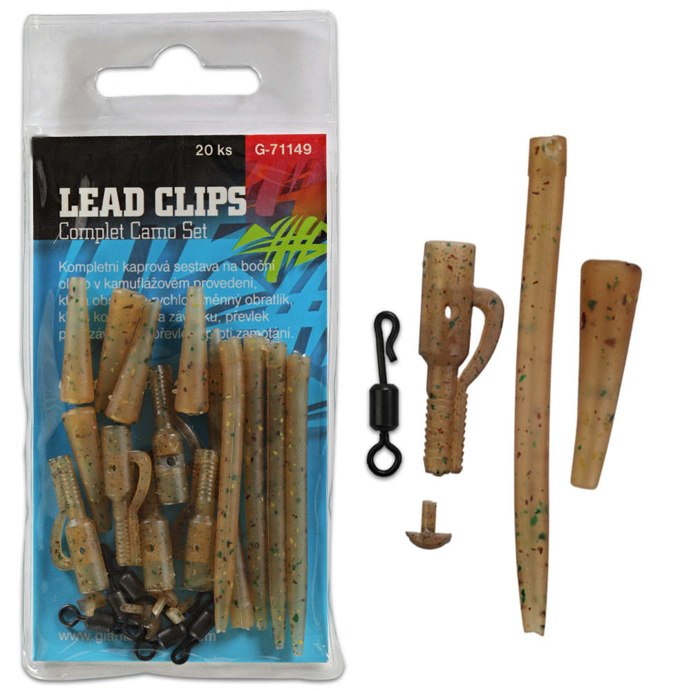 Giants fishing Kompletní sada na boční olovo Lead Clips Complet Camo Set 					
