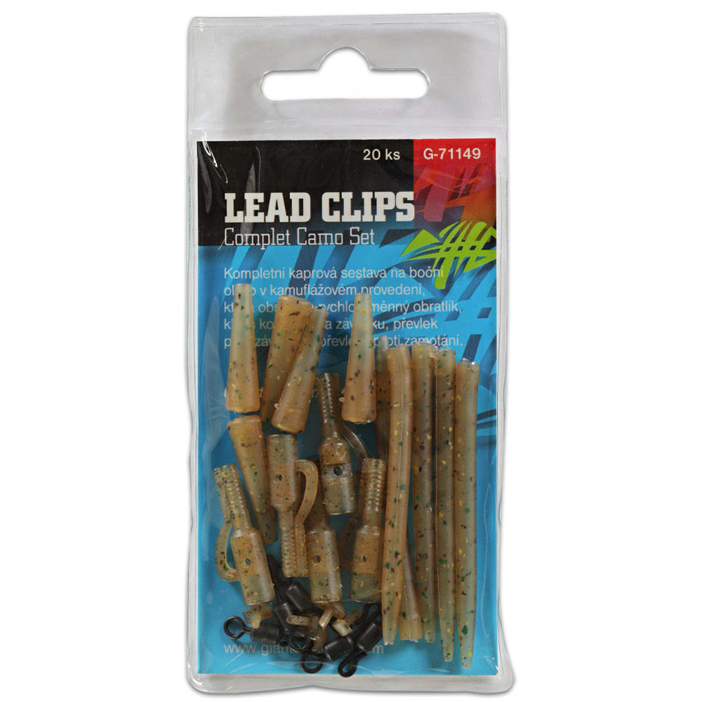 Giants fishing Kompletní sada na boční olovo Lead Clips Complet Camo Set