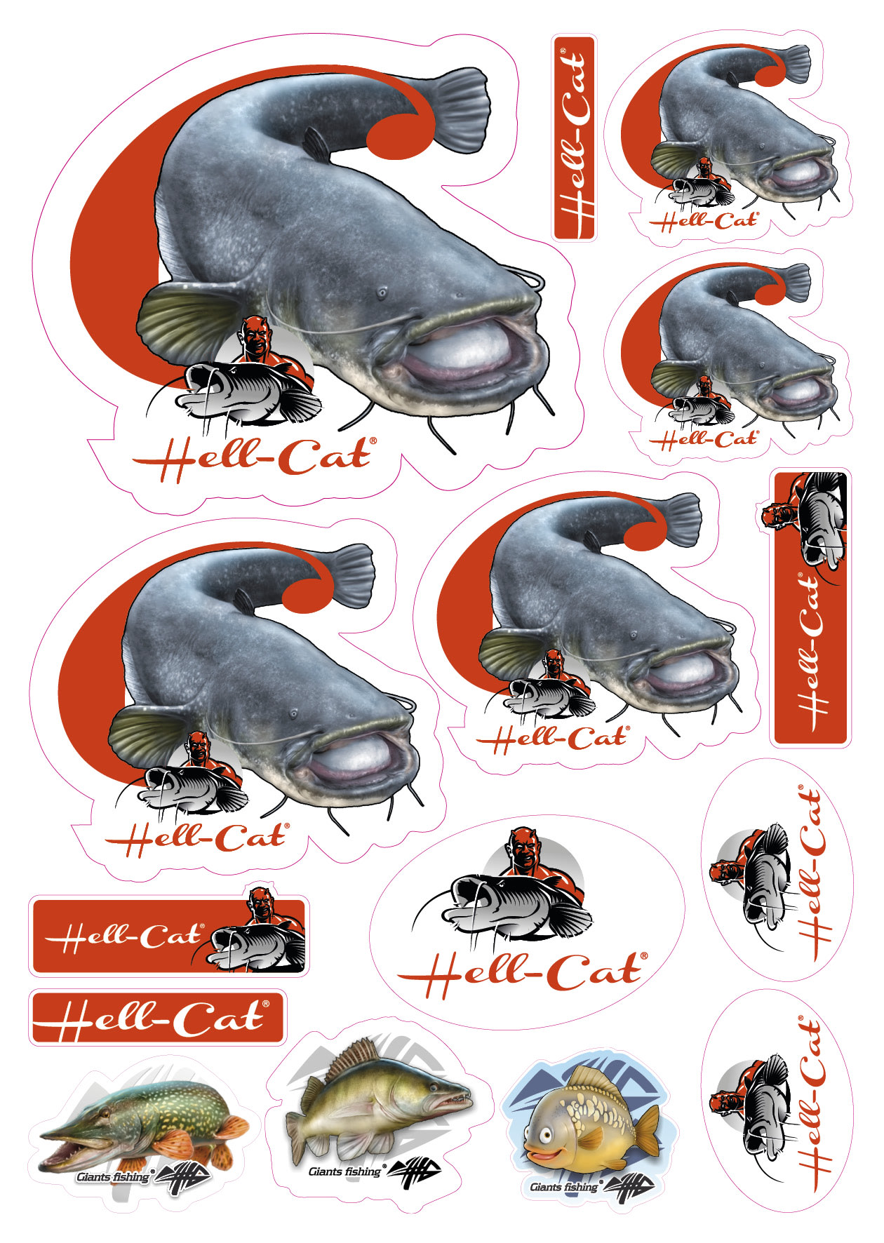 HELL-CAT Mix nálepek Hell-Cat Sumec ( 15ks )