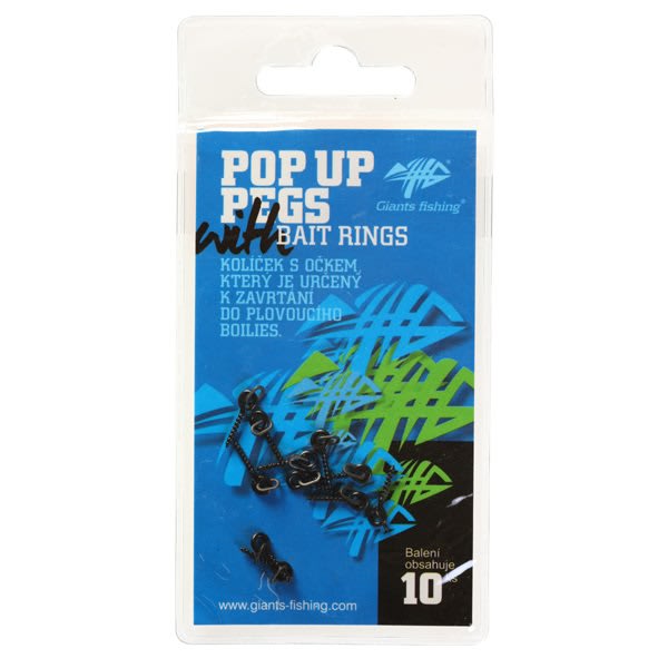 Csalicsavar karikával(fém) Pop Up Pegs with Bait Rings (10db)