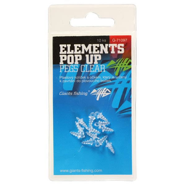 Giants fishing Držák nástrahy Elements Pop-Up Pegs Clear,10ks