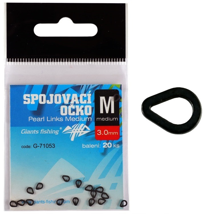 GIANTS FISHING Spojovacie očko - Pearl Links Large 20ks (3.4 mm)