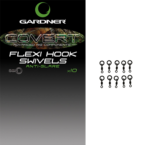 Obratlíky Gardner Covert Flexi Hook Swivels, vel.20, 10ks