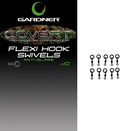 Obratlíky Gardner Covert Flexi Hook Swivels, vel.20, 10ks