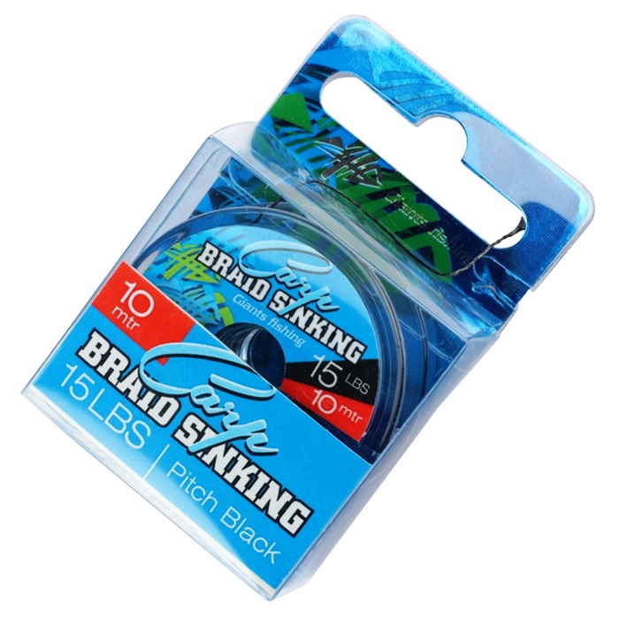 GIANTS FISHING Nádväzcová šňúra Carp Braid Sinking 35lbs/10m Pitch Black
