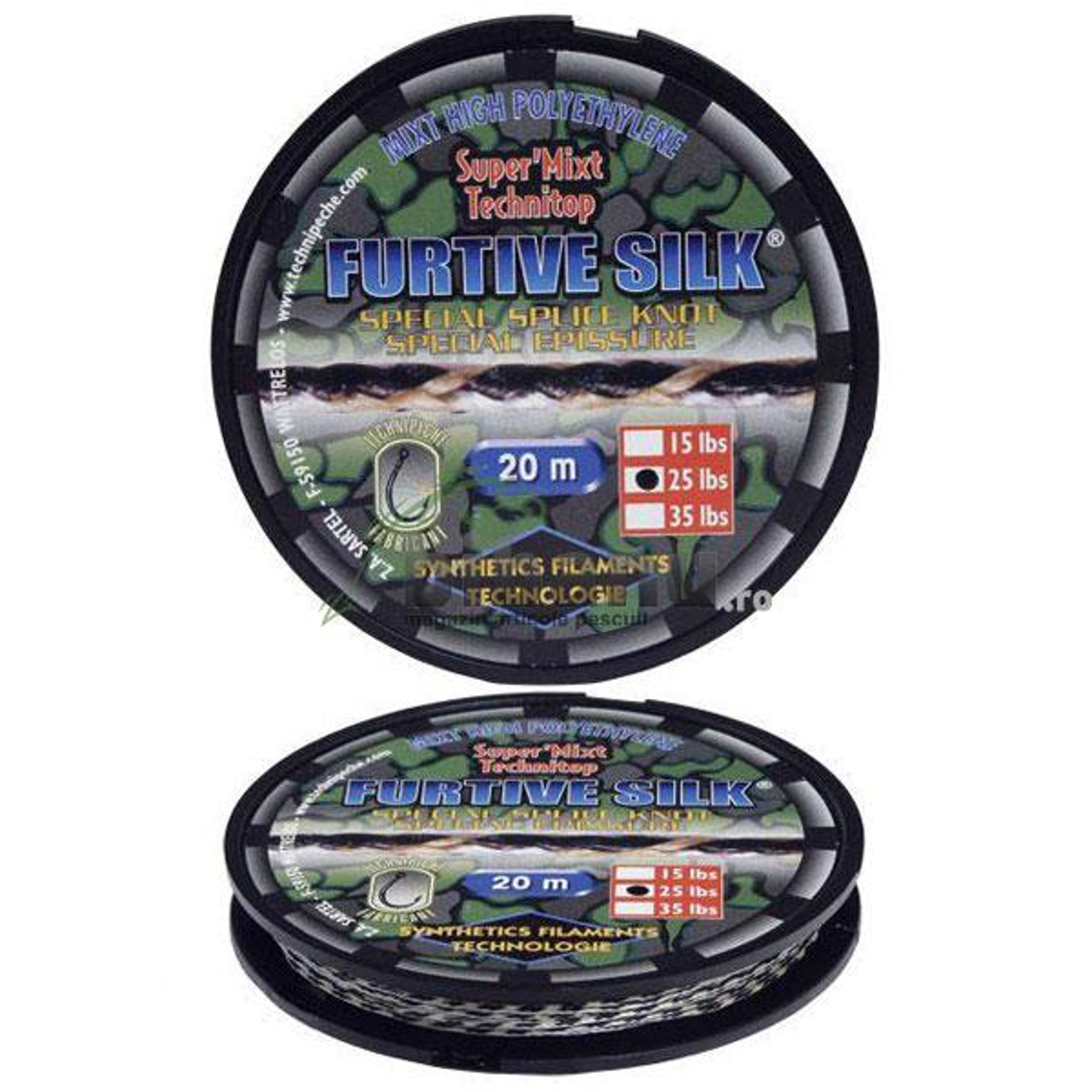 Technipeche Těžká Splétaná šňůra FURTIVE SILK 20 m|35 lbs