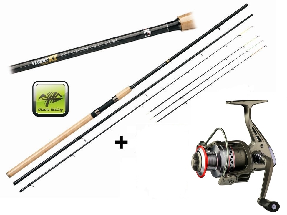 Rod Fluent Feeder XT 12ft Medium + reel FREE! Rybářské potřeby Hobby-G