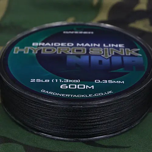 Gardner Splétaná šňůra Hydro-Sink Noir