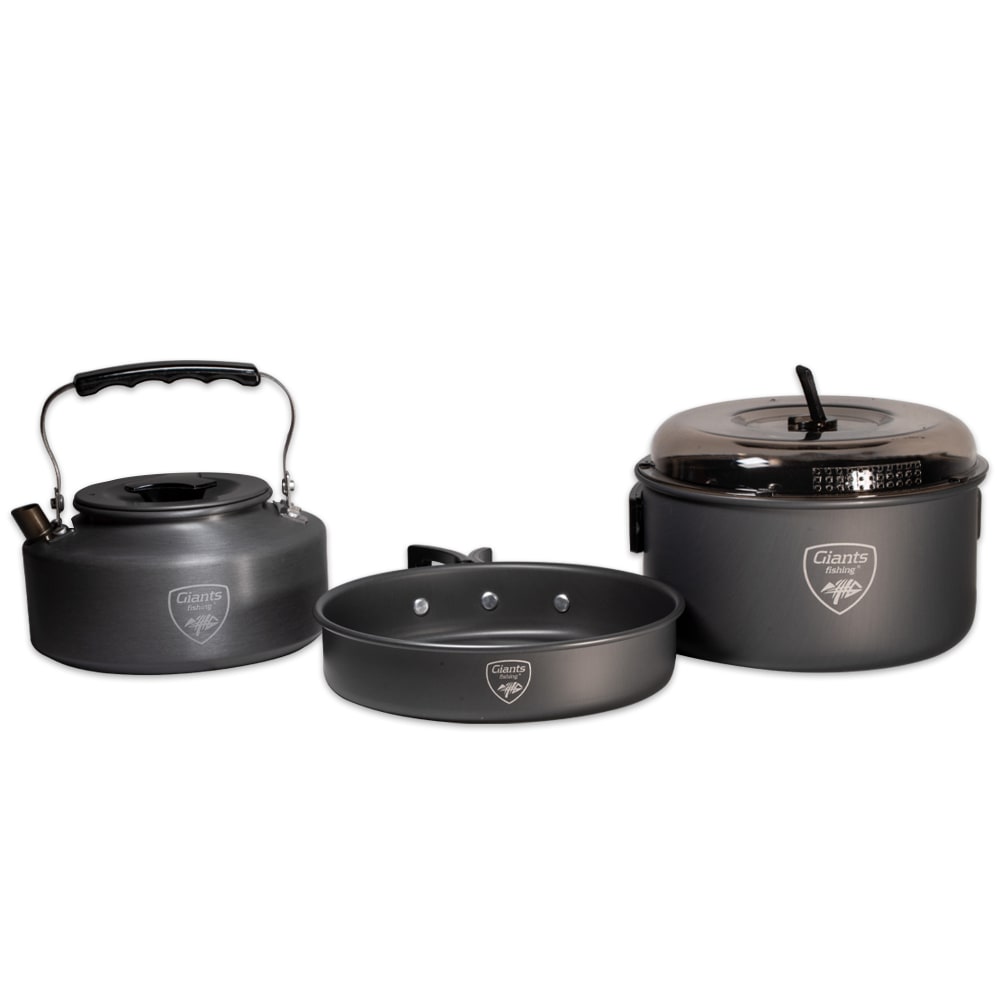 Piece Pan & Kettle Set – 3 darabos kemping főző edény készlet