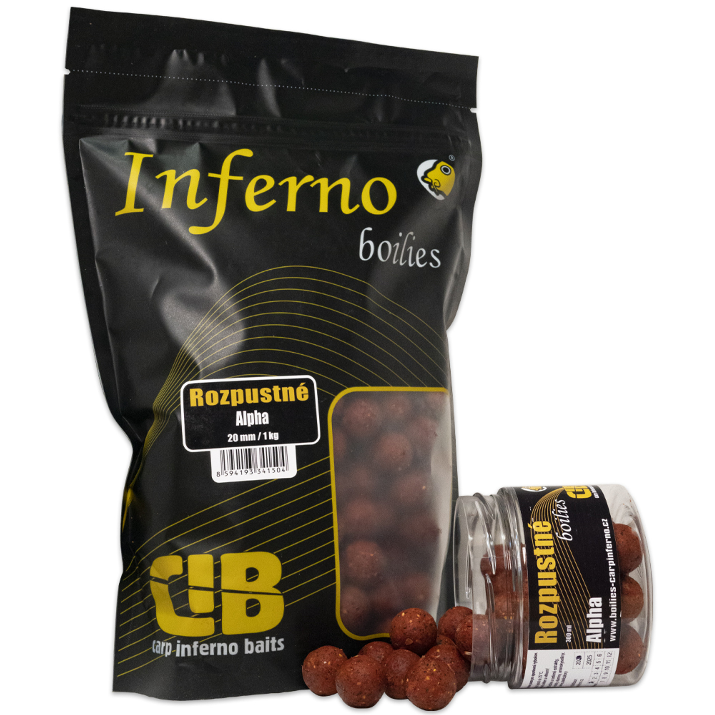Fotografie Carp Inferno Rozpustné Boilies Hot Line Alpha - 20mm 1kg