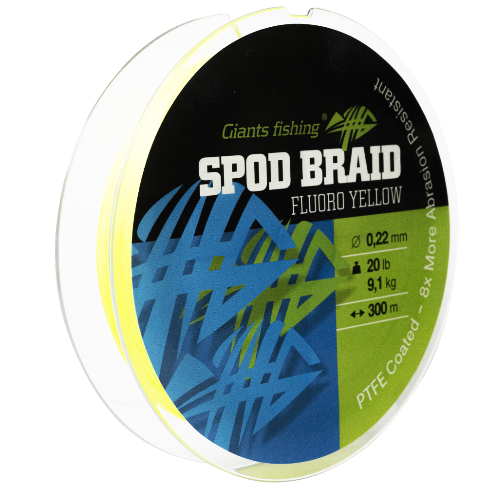 Giants fishing Splétaná šňůra Spods Braid Fluoro Yellow 300m