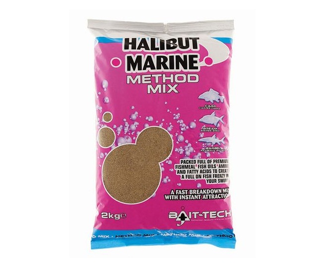 Fotografie Bait-Tech krmítková směs Halibut Marine Method Mix 2 kg