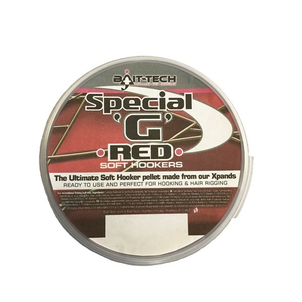 Bait-Tech měkčené pelety Soft Hookers Special G Red 6 mm 180 ml