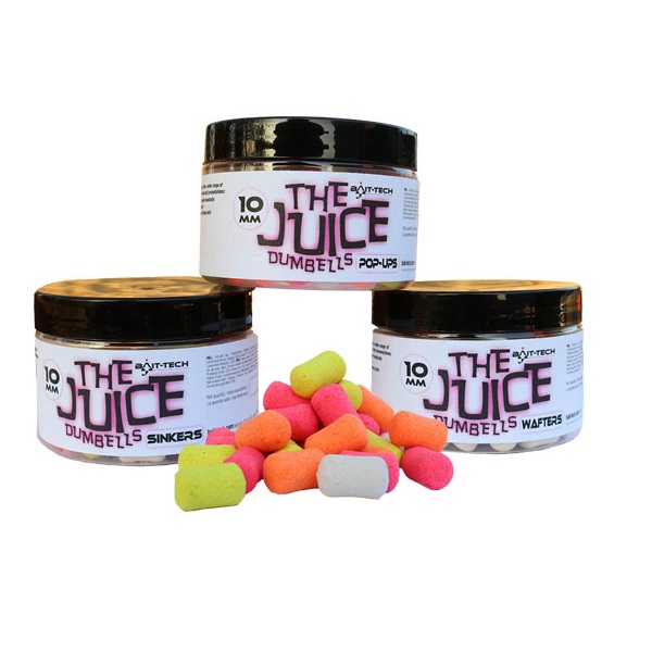 Fotografie Bait-Tech vyvážená nástraha The Juice Dumbells - Wafters 10 mm 100 ml