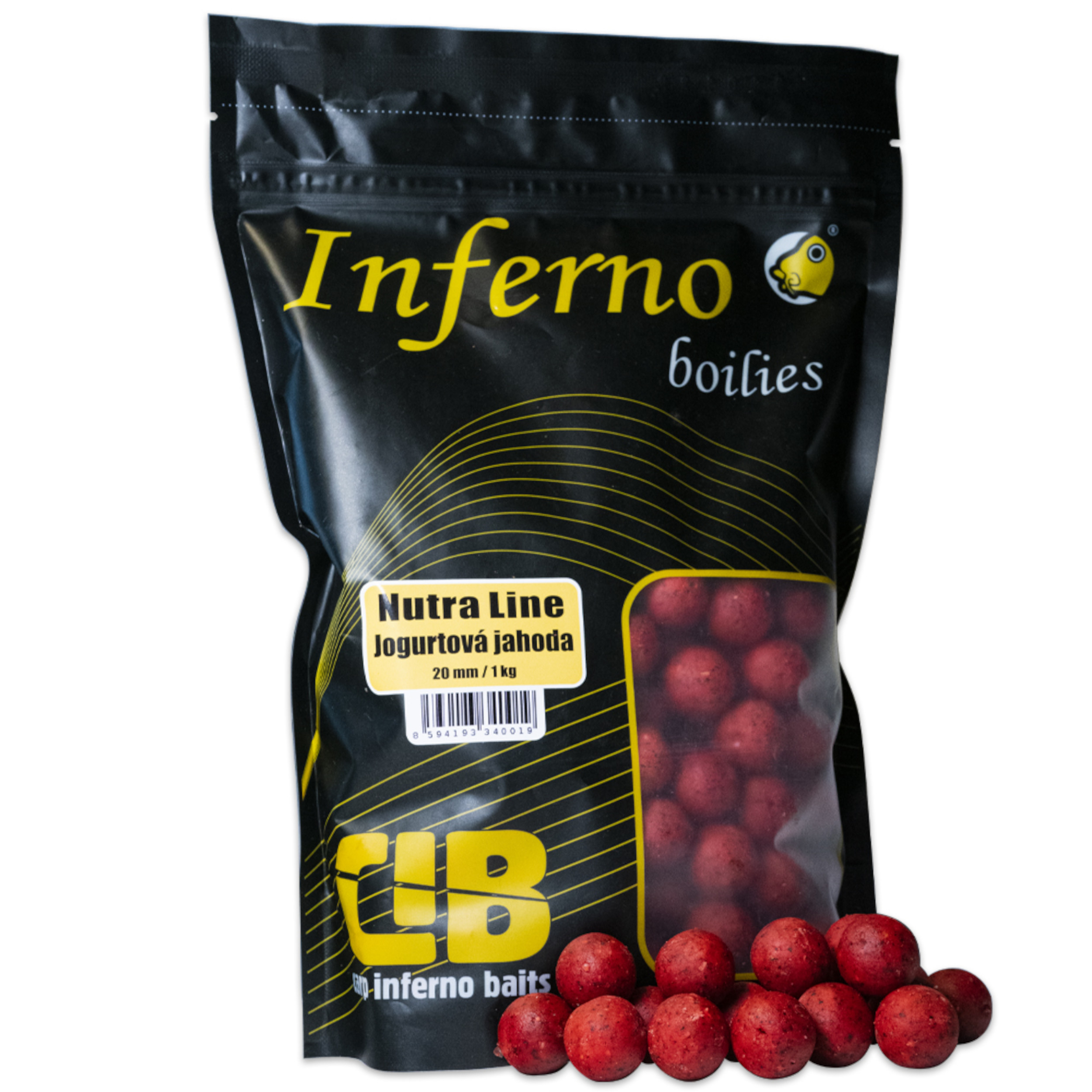 Carp Inferno Boilies Nutra Line - Jogurtová Jahoda|20 mm 250 g