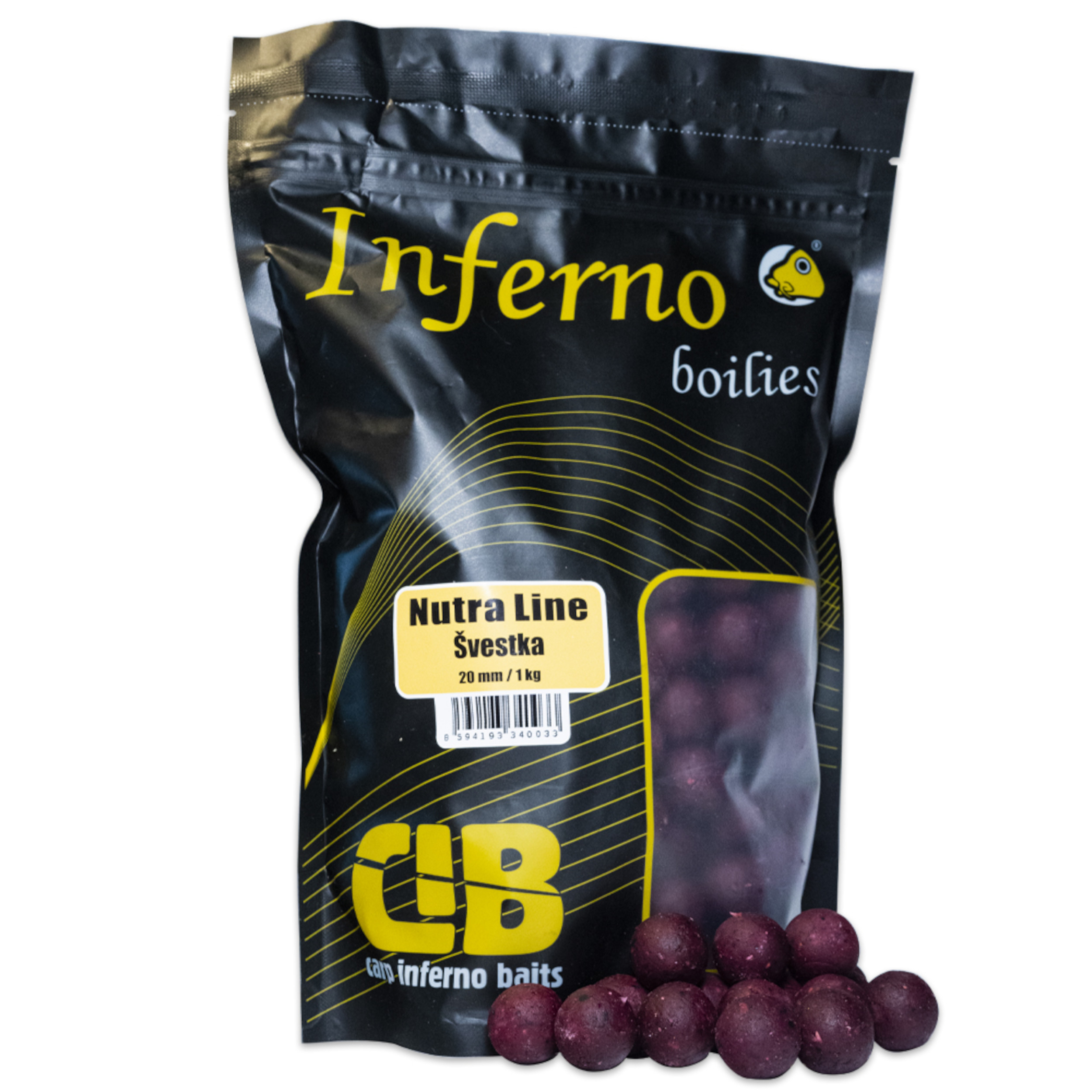 Carp Inferno Boilies Nutra Line - Švestka|20 mm 1 kg