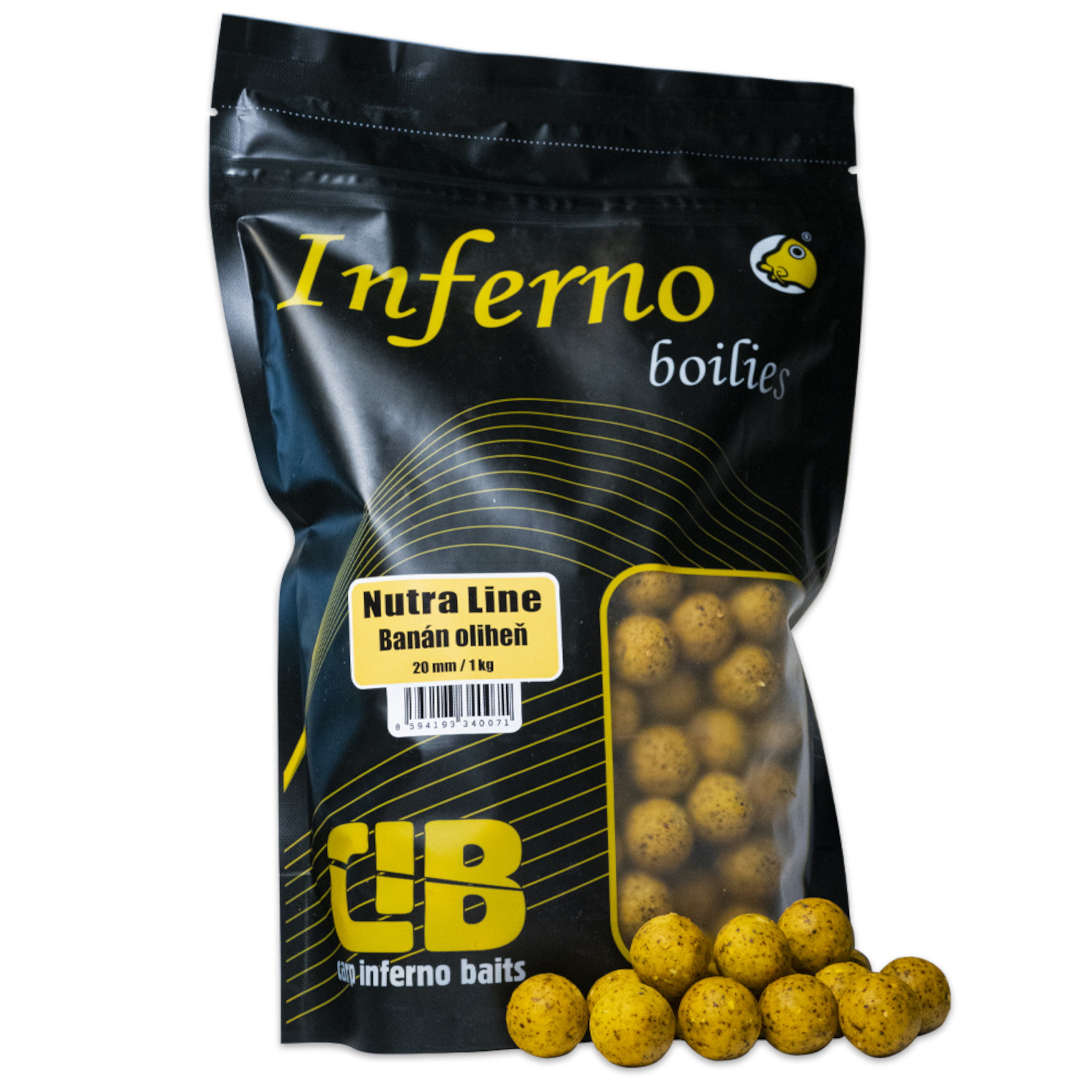 Carp Inferno Boilies Nutra Line - Banán/Oliheň|20 mm 250 g