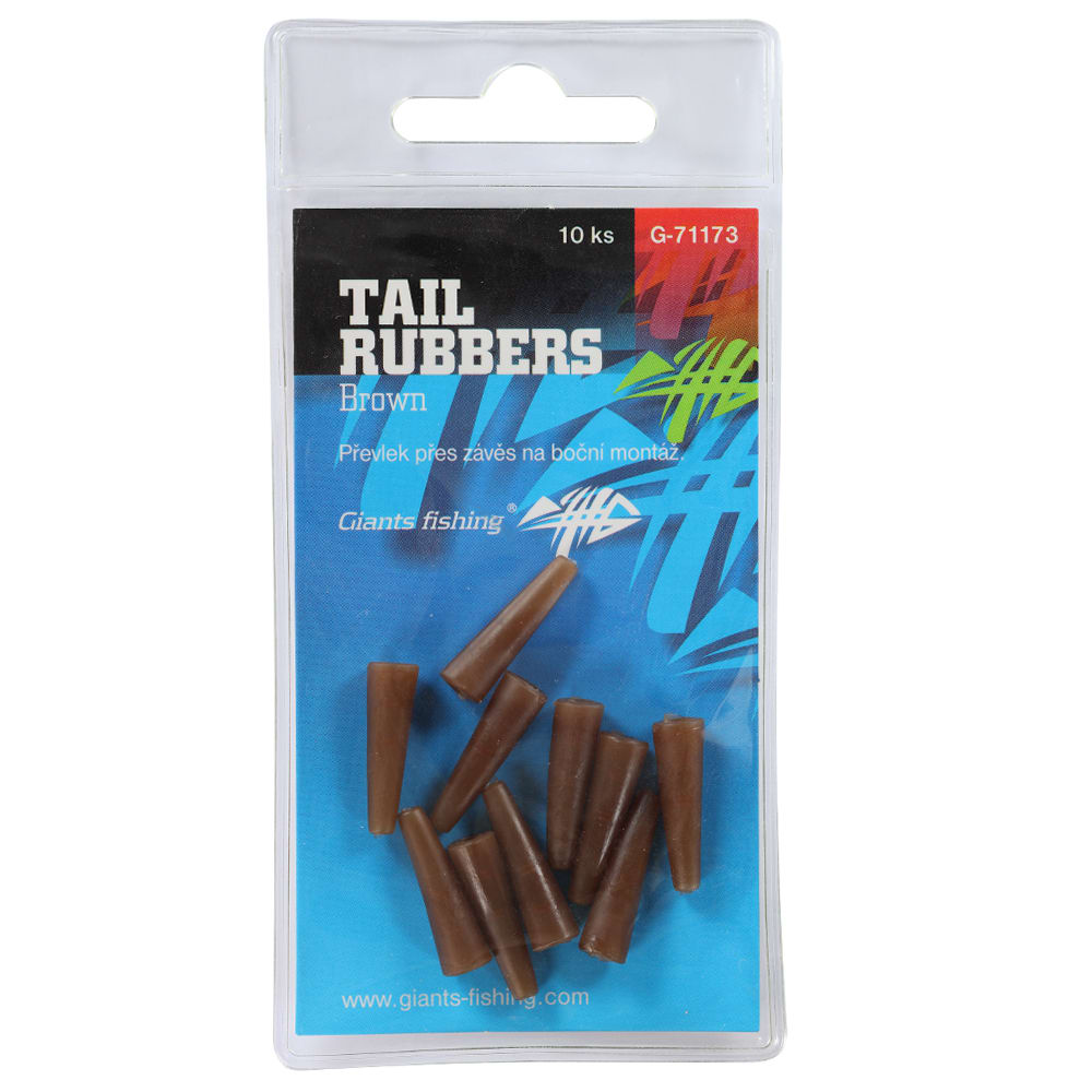 Giants fishing Giants fishing Převlek na závěsku Tail Rubbers Brown/10pc ( 20mm ) 10ks