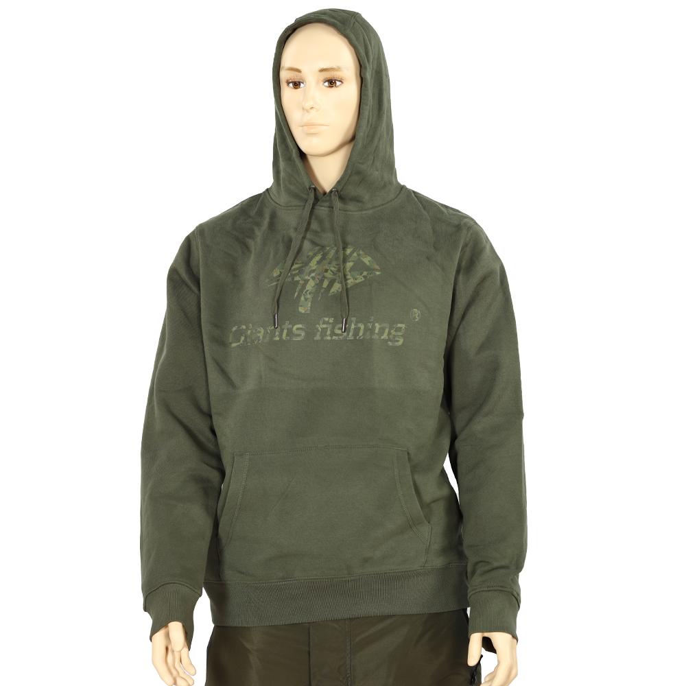 Giants Fishing Mikina s kapucí zelená Camo Logo |vel. 2XL