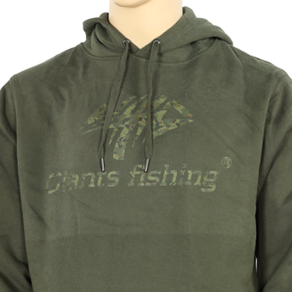 Giants Fishing Mikina s kapucí zelená Camo Logo