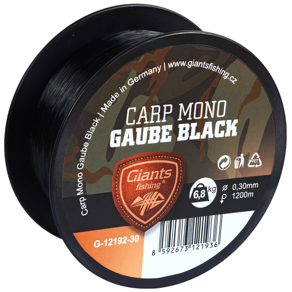 GIANTS FISHING Vlasec Carp Mono Gaube Black|1200m/0.28mm